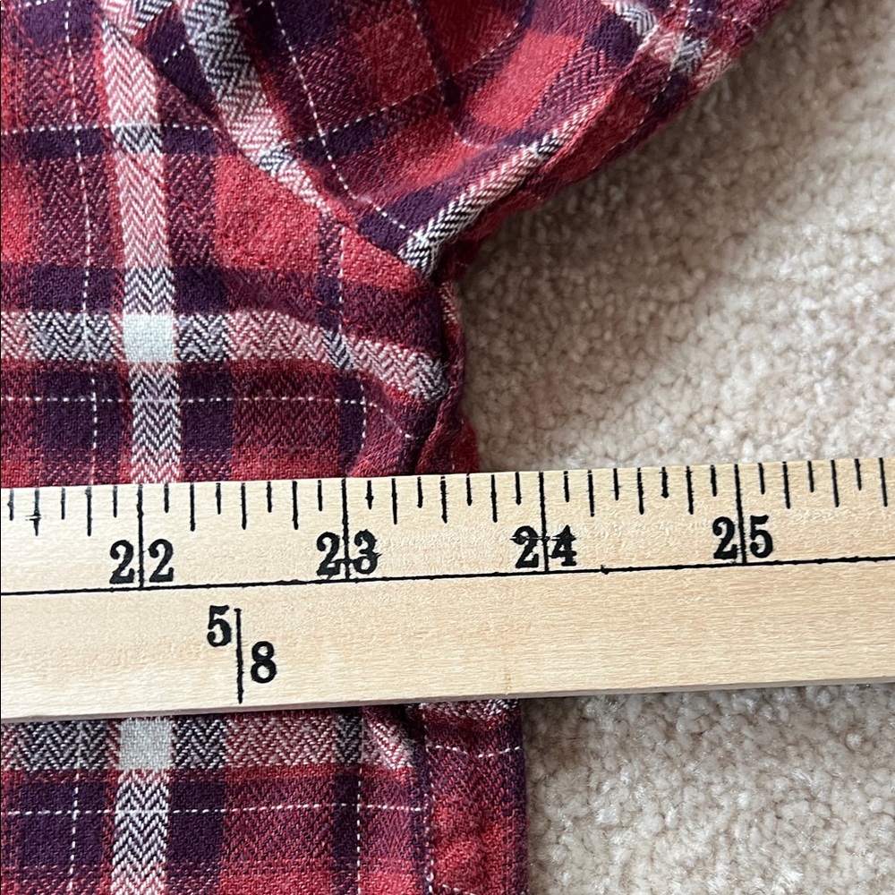 Cole Haan Grand OS Mens XL Plaid Flannel Button Down Shirt Red - Picture 7 of 8